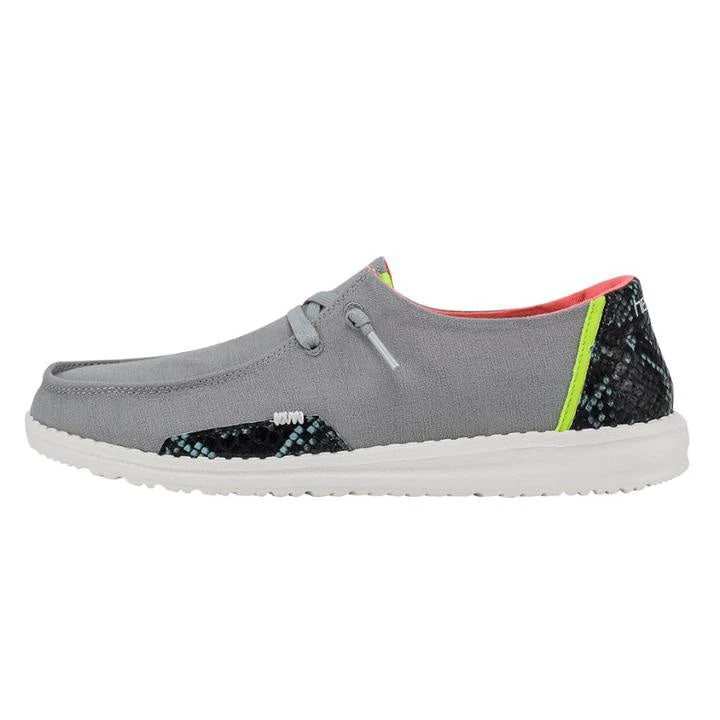 Heydude Hey Dude Wendy Steel Grey Snake Print Shoes 1 Heydude Hey Dude Wendy Steel Grey Snake Print Shoes