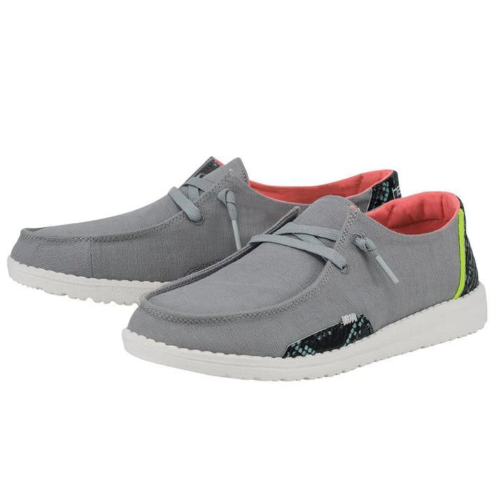 Heydude Hey Dude Wendy Steel Grey Snake Print Shoes 2 Heydude Hey Dude Wendy Steel Grey Snake Print Shoes - Image 2