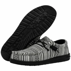 Heydude Hey Dude Wally Serape Black Gravel -Heydude 40017 0YB WALLYSERAPE BLACKGRAVEL PAIRBOTTOM