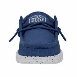 Heydude Hey Dude Wally Toddler Slub Canvas True Blue -Heydude 40029 428 WALLYTODDLERSLUBCANVAS TRUEBLUE LEFTFRONT