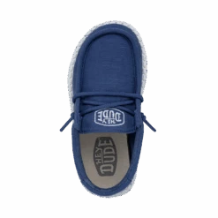 Heydude Hey Dude Wally Toddler Slub Canvas True Blue -Heydude 40029 428 WALLYTODDLERSLUBCANVAS TRUEBLUE LEFTTOP