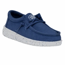 Heydude Hey Dude Wally Toddler Slub Canvas True Blue -Heydude 40029 428 WALLYTODDLERSLUBCANVAS TRUEBLUE RIGHTANGLE