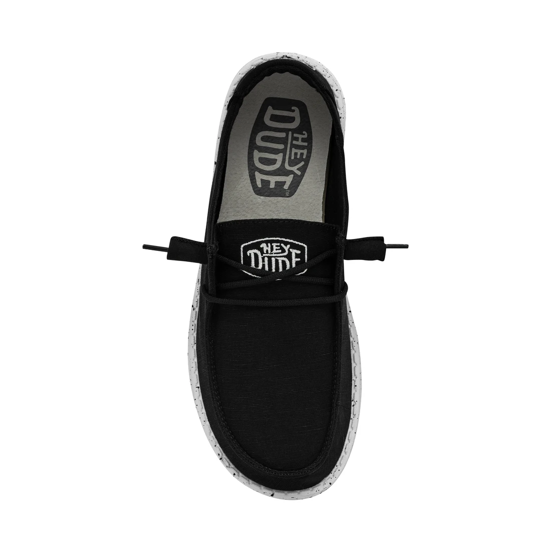 Heydude Hey Dude Wendy Slub Canvas Black 2 Heydude Hey Dude Wendy Slub Canvas Black - Image 2