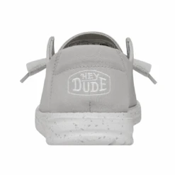 Heydude Hey Dude Wendy Slub Canvas Light Grey 9 Heydude Hey Dude Wendy Slub Canvas Light Grey -Heydude 40063 007 WENDYSLUBCANVAS LIGHTGREY LEFTBACK