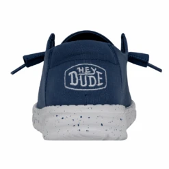 Heydude Hey Dude Wendy Slub Canvas True Blue 9 Heydude Hey Dude Wendy Slub Canvas True Blue -Heydude 40063 428 WENDYSLUBCANVAS TRUEBLUE LEFTBACK