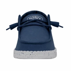 Heydude Hey Dude Wendy Slub Canvas True Blue 10 Heydude Hey Dude Wendy Slub Canvas True Blue -Heydude 40063 428 WENDYSLUBCANVAS TRUEBLUE LEFTFRONT
