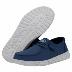 Heydude Hey Dude Wendy Slub Canvas True Blue 12 Heydude Hey Dude Wendy Slub Canvas True Blue -Heydude 40063 428 WENDYSLUBCANVAS TRUEBLUE PAIRBOTTOM