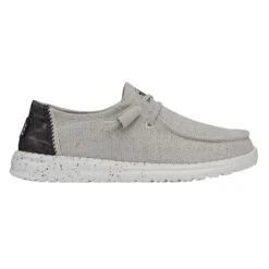 Heydude Hey Dude Wendy Woven Light Grey -Heydude 40098 007 WENDYWOVEN LIGHTGREY RIGHTSIDE
