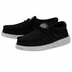 Heydude Hey Dude Wally Youth Slub Canvas Black