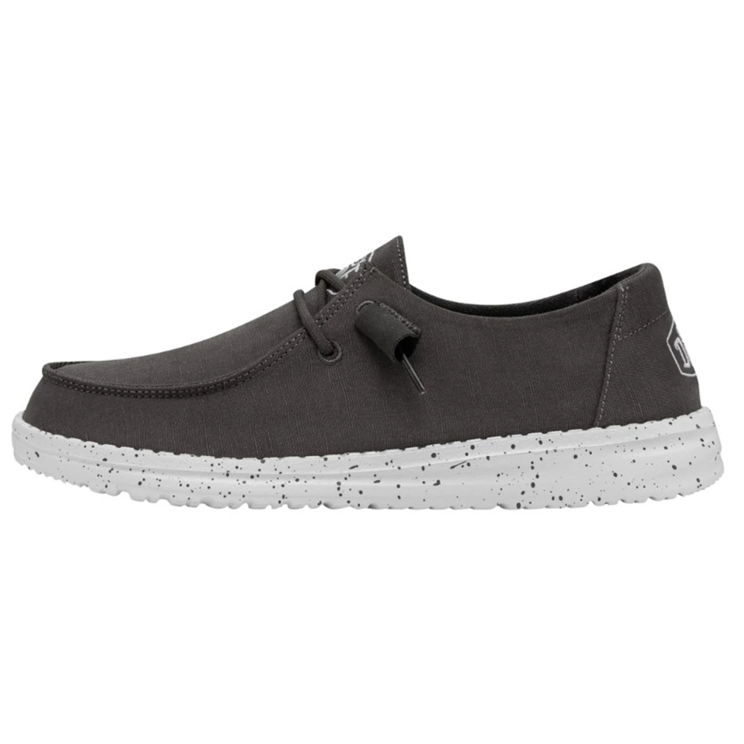 Heydude Hey Dude Women's Wendy Slub Canvas Dark Grey Shoes 3 Heydude Hey Dude Women's Wendy Slub Canvas Dark Grey Shoes - Image 3