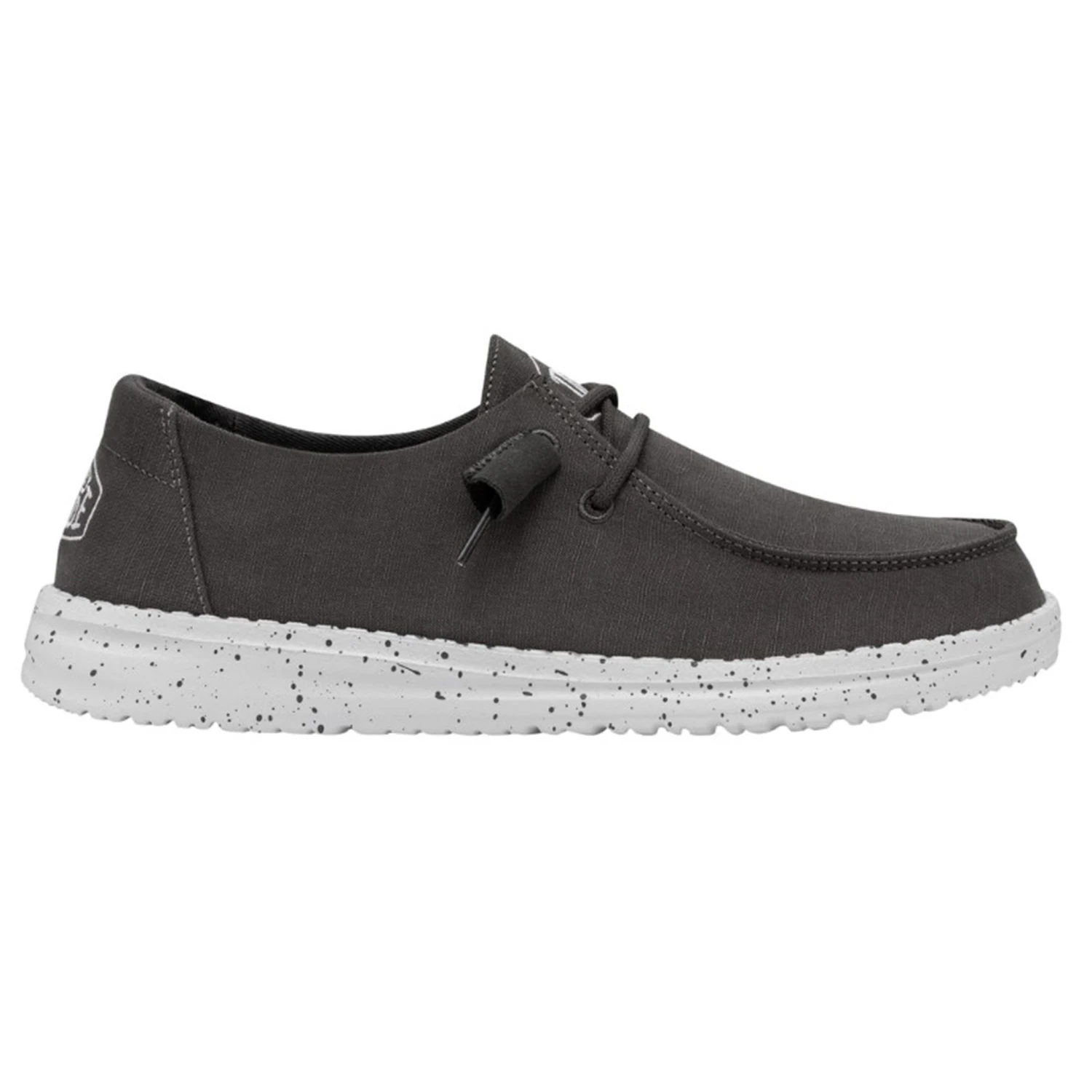 Heydude Hey Dude Women's Wendy Slub Canvas Dark Grey Shoes 4 Heydude Hey Dude Women's Wendy Slub Canvas Dark Grey Shoes - Image 4