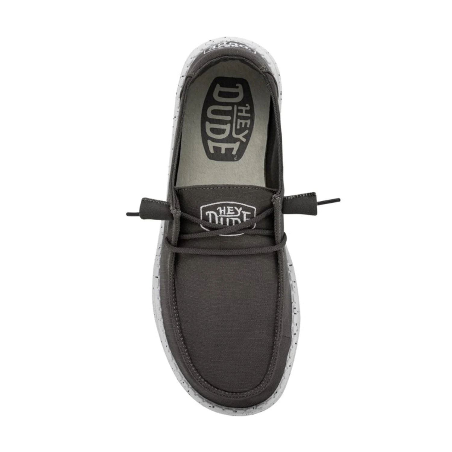 Heydude Hey Dude Women's Wendy Slub Canvas Dark Grey Shoes 6 Heydude Hey Dude Women's Wendy Slub Canvas Dark Grey Shoes - Image 6