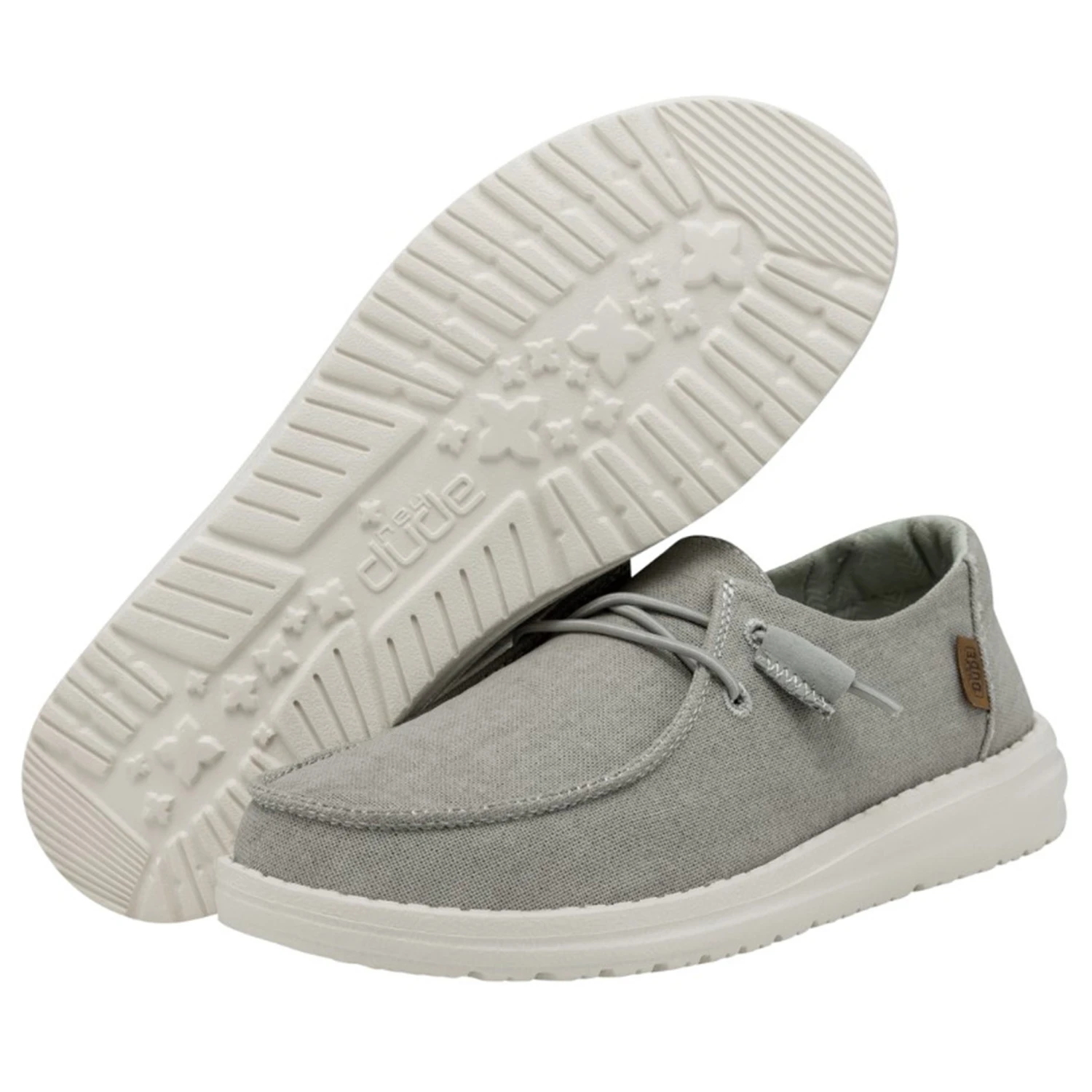 Heydude Hey Dude Light Grey Chambray Wendy Shoe 2 Heydude Hey Dude Light Grey Chambray Wendy Shoe - Image 2