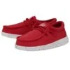 Heydude Hey Dude Wally Youth Slub Canvas Red